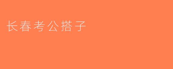 长春考公搭子