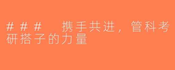### 携手共进，管科考研搭子的力量