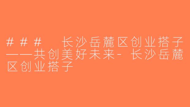 ### 长沙岳麓区创业搭子——共创美好未来-长沙岳麓区创业搭子