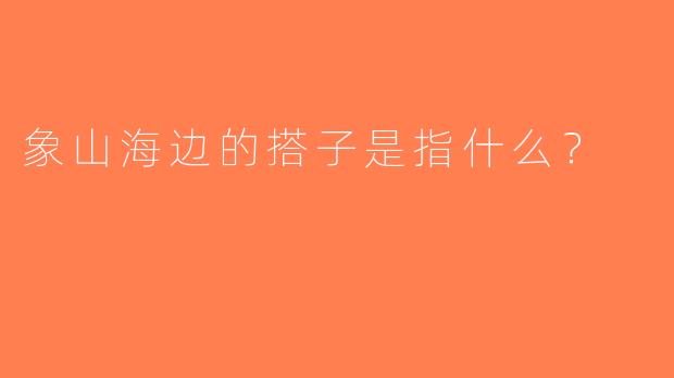 象山海边的搭子是指什么？  