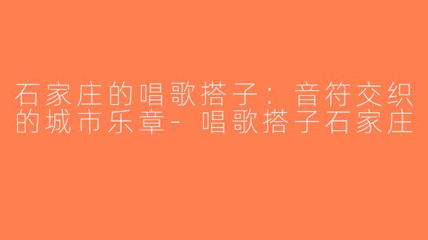 石家庄的唱歌搭子：音符交织的城市乐章-唱歌搭子石家庄