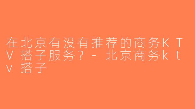 在北京有没有推荐的商务KTV搭子服务？-北京商务ktv搭子