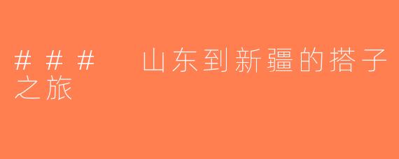### 山东到新疆的搭子之旅