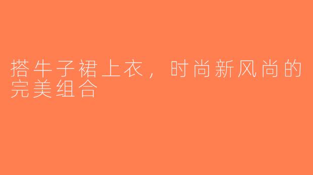 搭牛子裙上衣，时尚新风尚的完美组合