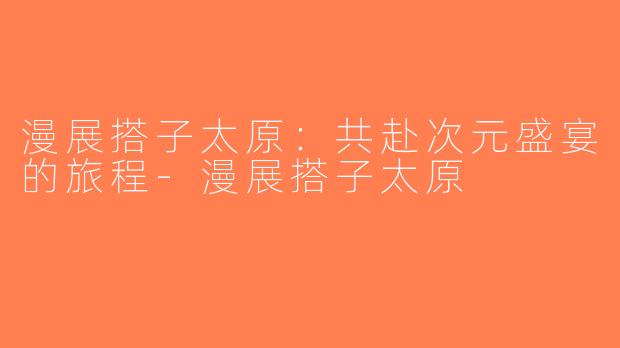 漫展搭子太原：共赴次元盛宴的旅程-漫展搭子太原