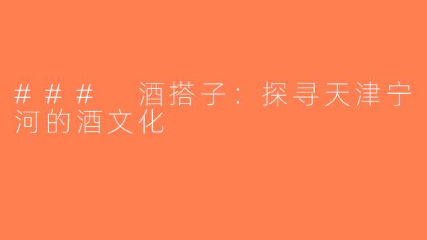 ### 酒搭子：探寻天津宁河的酒文化