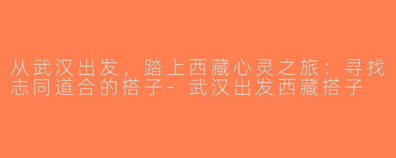 从武汉出发，踏上西藏心灵之旅：寻找志同道合的搭子-武汉出发西藏搭子
