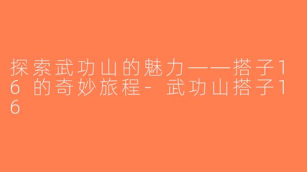 探索武功山的魅力——搭子16的奇妙旅程-武功山搭子16