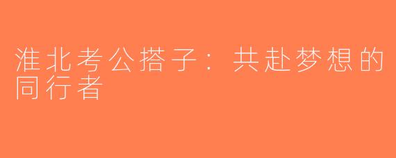 淮北考公搭子：共赴梦想的同行者