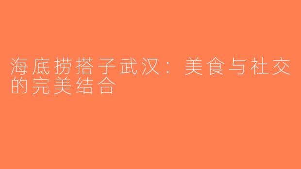 海底捞搭子武汉：美食与社交的完美结合