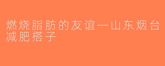 燃烧脂肪的友谊—山东烟台减肥搭子