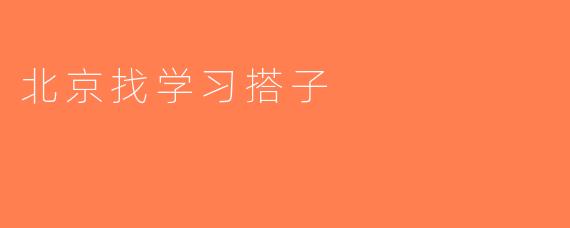 北京找学习搭子