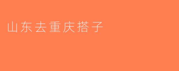 山东去重庆搭子