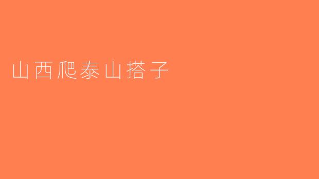 山西爬泰山搭子