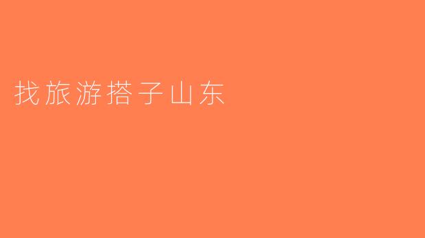 找旅游搭子山东
