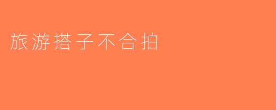 旅游搭子不合拍