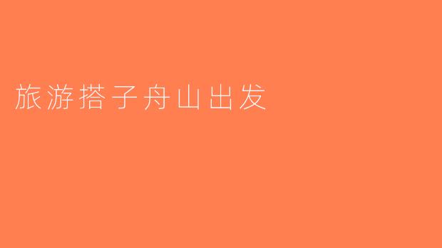 旅游搭子舟山出发