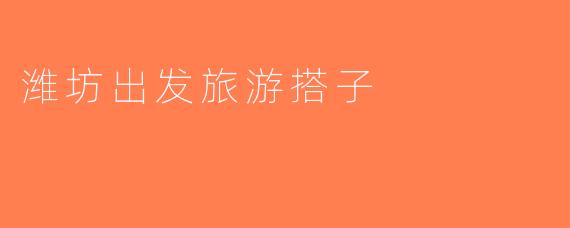 潍坊出发旅游搭子