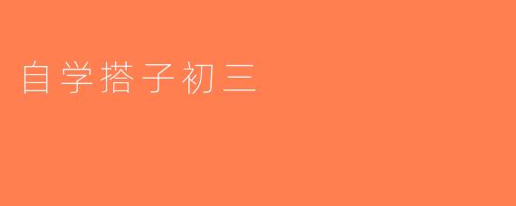 自学搭子初三