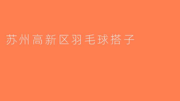 苏州高新区羽毛球搭子