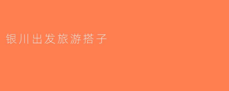 银川出发旅游搭子