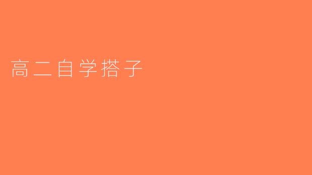高二自学搭子