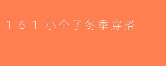 161小个子冬季穿搭
