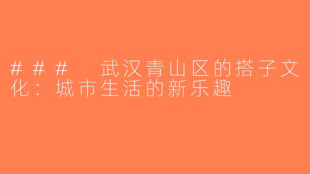 ### 武汉青山区的搭子文化：城市生活的新乐趣