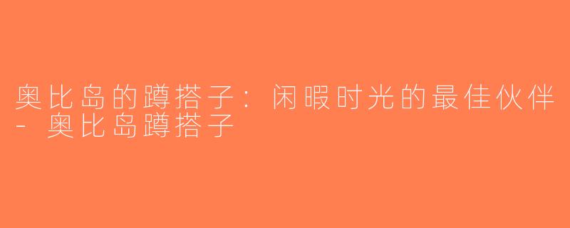 奥比岛的蹲搭子：闲暇时光的最佳伙伴-奥比岛蹲搭子
