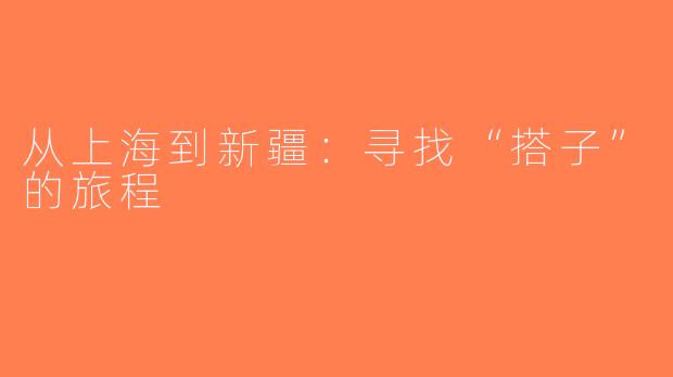 从上海到新疆：寻找“搭子”的旅程