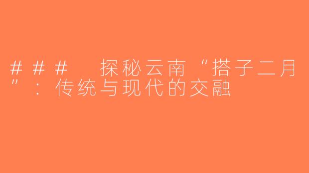### 探秘云南“搭子二月”：传统与现代的交融
