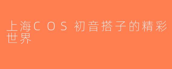 上海COS初音搭子的精彩世界