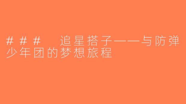 ### 追星搭子——与防弹少年团的梦想旅程