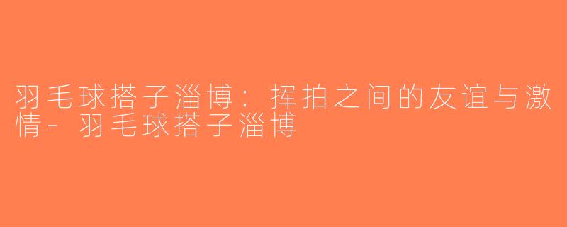羽毛球搭子淄博：挥拍之间的友谊与激情-羽毛球搭子淄博
