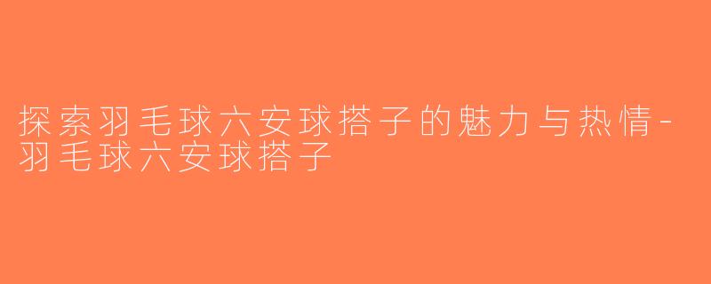 探索羽毛球六安球搭子的魅力与热情-羽毛球六安球搭子
