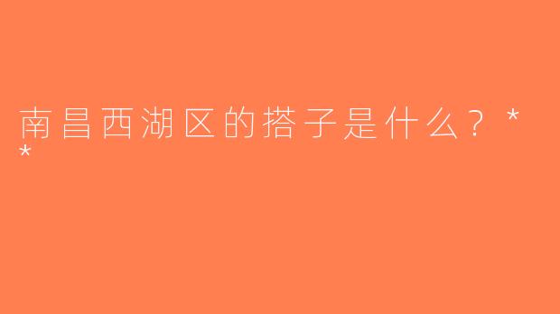 南昌西湖区的搭子是什么？**