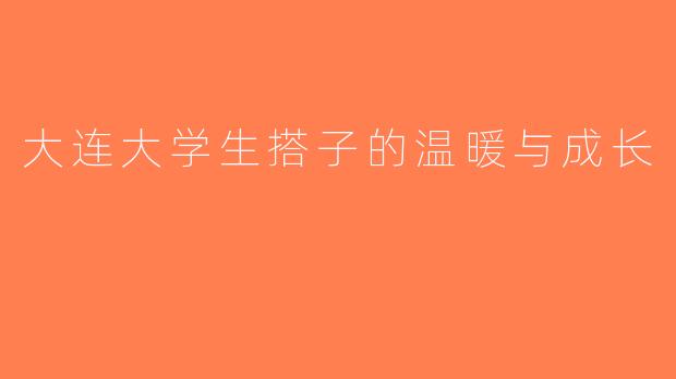 大连大学生搭子的温暖与成长