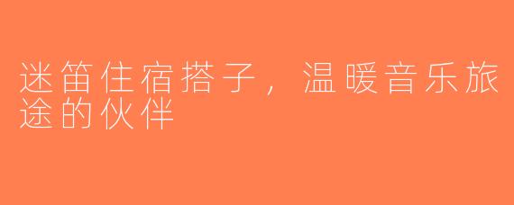 迷笛住宿搭子，温暖音乐旅途的伙伴
