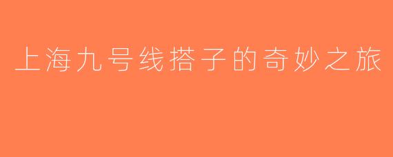 上海九号线搭子的奇妙之旅