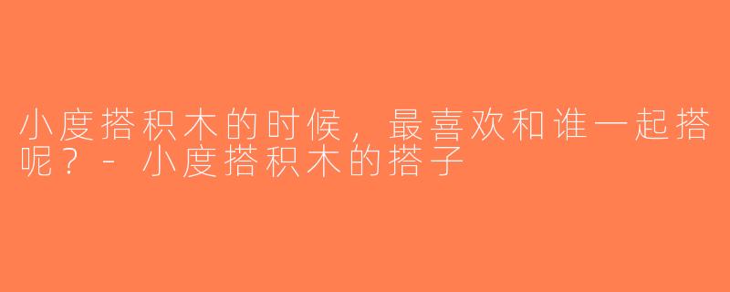 小度搭积木的时候，最喜欢和谁一起搭呢？-小度搭积木的搭子