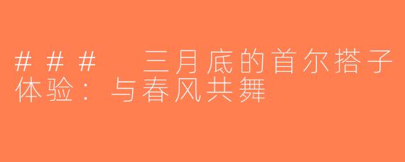 ### 三月底的首尔搭子体验：与春风共舞