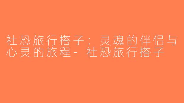 社恐旅行搭子：灵魂的伴侣与心灵的旅程-社恐旅行搭子