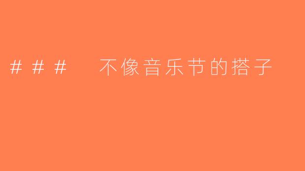 ### 不像音乐节的搭子