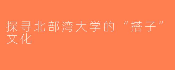 探寻北部湾大学的“搭子”文化