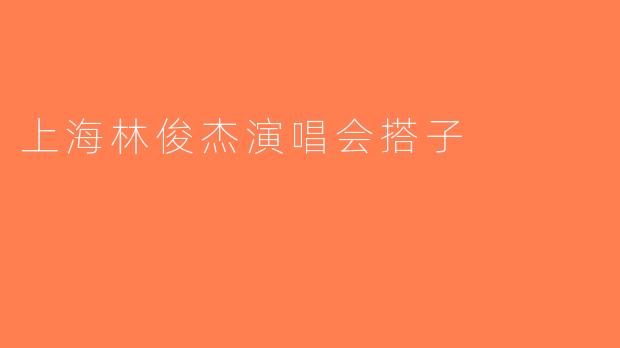 上海林俊杰演唱会搭子