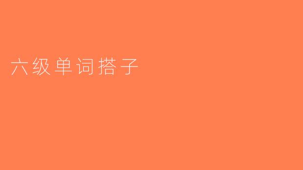 六级单词搭子