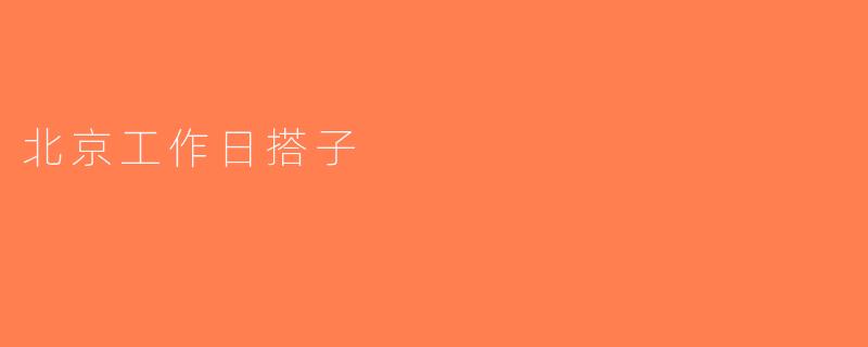 北京工作日搭子