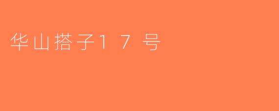 华山搭子17号