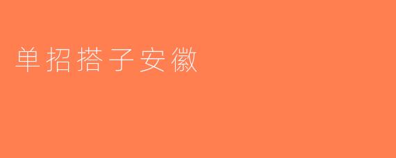 单招搭子安徽