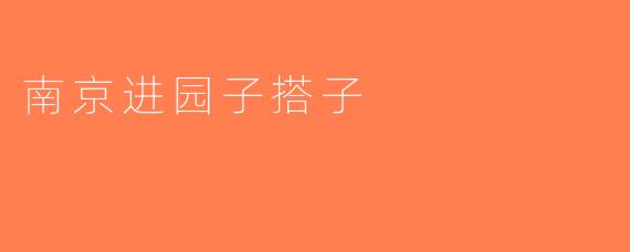南京进园子搭子